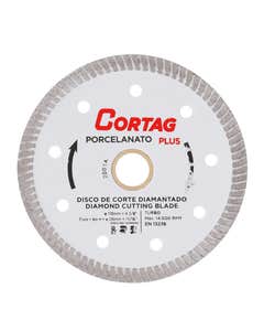 Disco de Corte Diamantado Turbo Para Porcelanato 110mm Plus Cortag