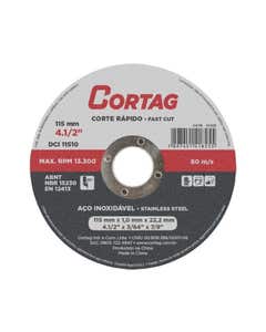 Disco De Corte Inox 115mmx1,0mmx22,22mm Cortag