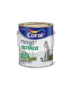 Massa Acrílica Branca 6kg Coral