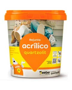 Rejunte Acrílico Quartzolit 1 Kg Cinza Outono