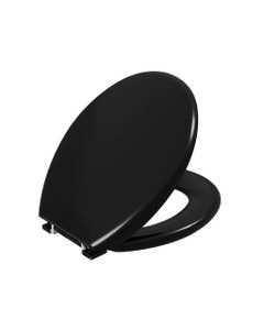 Assento Oval Almofadado Preto Astra