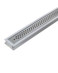Grelha Perfurada para Ralo Linear Água Pluvial Inox 10x50cm