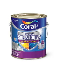 Tinta Sol e Chuva Fosca Acrílico Total Branco 3,6L Coral