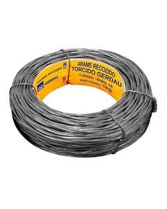 Arame Recozido Torcido 18 1,25mm Rolo Preto