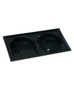 Tanque Sintético Granilhado Duplo N°2 110x55cm Pedra Escura - Rorato