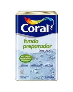 Fundo Preparador de Parede à Base de Água Transparente 18L - Coral