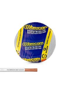 Cabo Flexível 6,0mm Branco Rolo com 100 Metros 750V Cobrecom