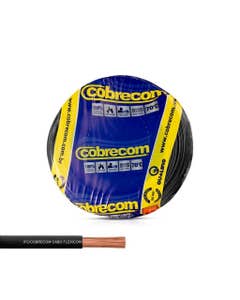 Cabo Flexível 6,0mm Preto Rolo com 100 Metros 750V Cobrecom