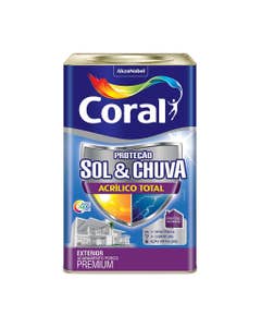 Tinta Sol e Chuva Fosca Acrílico Total Branco 18L Coral