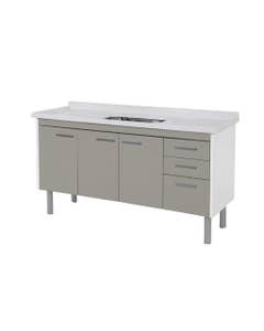 Gabinete de Cozinha Valenza para Pia 1,50mt Gi Gianduia Rorato