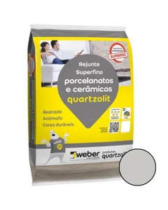Rejunte Cinza Platina para Porcelanato Quartzolit 5kg