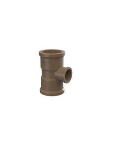 Tê de Redução Soldável 50x25mm PVC Marrom Tigre