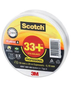 Fita Isolante Scotch 33+ 19mm x 20m Preta 3M