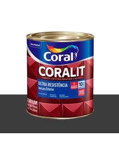 Esmalte Sintético Ultra Resistência Coralit Preto Fosco 3,6L - Coral