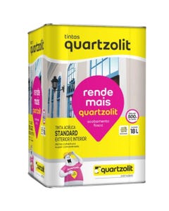 Tinta Acrílica Fosca Standard Rende Mais Interior/Exterior Branco Neve 18 Litros - Quartzolit
