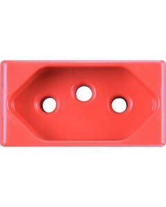 Módulo Tomada 2P+T 20A/250v Vermelho Linha Liz - Tramontina