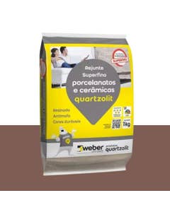 Rejunte Porcelanatos e Cerâmicas 1KG Marrom Café Quartzolit