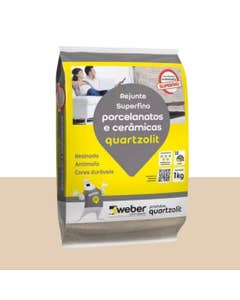 Rejunte Porcelanatos e Cerâmicas 1KG Bege Quartzolit