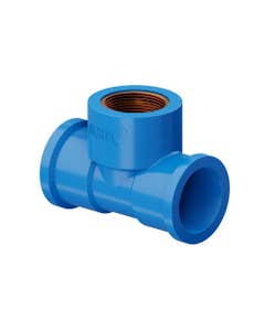 Te Azul c/ Redução e Bucha de Latão 25mm x 1/2 Tigre