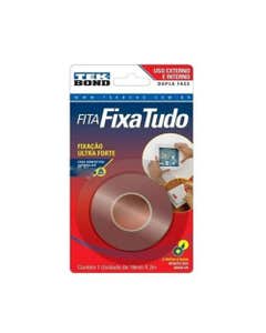 Fita Dupla Face Uso Externo e Interno 12mm x 2m Tekbond
